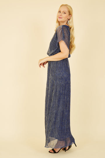 Blue Shimmer Maxi Dress Mela London